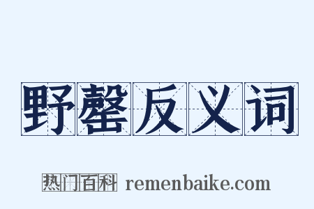 野罄反义词是什么意思的图片